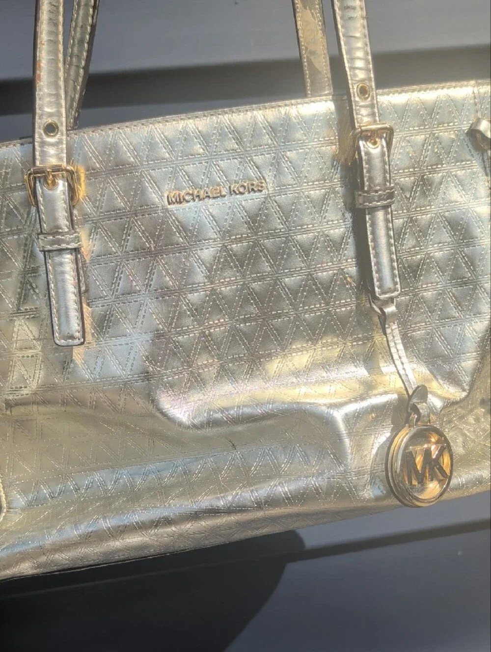 Michael Kors Metallic Gold Shoulder Tote